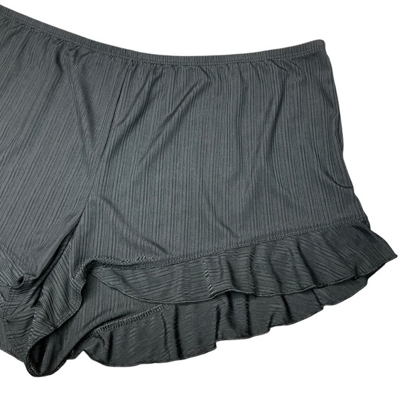 Secret Treasures Black Sleep Shorts Ruffle Trim Stretchy Pajama Loungewear - Picture 2 of 12